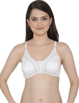 Clovia Comfy Stretchable Cotton Bra In White Women Full Coverage