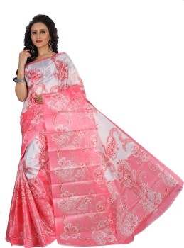 Buy panthi Solid/Plain Assam Silk Art Silk Pink Sarees Online @ Best Price  In India