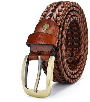 PUMA Men Women Black Genuine Leather Belt Black Price in India