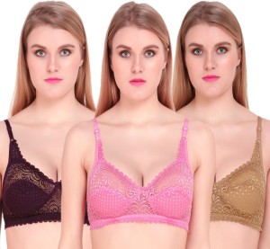 PrettySecrets Polyester Womens Wireless Full Cover Bra (40C, Orchid) in  Pune at best price by Valensia Fine Lingerie Store - Justdial