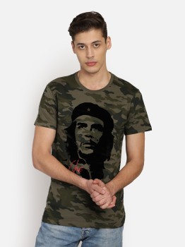 Free Authority Men White Che Guevara Printed T-shirt