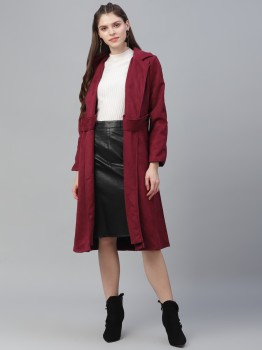 ATHENA Faux fur Solid Coat - Buy ATHENA Faux fur Solid Coat Online