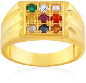 CLEAN GEMS Natural Navaratna 9 stone for Men Women Panchdhatu 22K Gold Plated 30 Alloy Ring Price in India Buy CLEAN GEMS Natural Navaratna 9 stone for Men Women Panchdhatu
