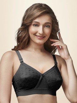 Buy Trylo Cathrina Women Cotton Non-wired Soft Full Cup Bra - Pink online