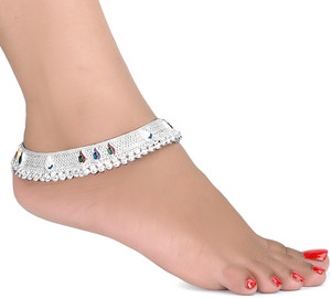 SHASHI ORNAMENTS 10.2inch 165gms Women and Girls Silver Plated