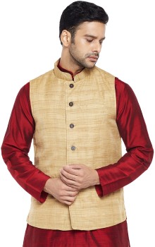 Buy Indus Route By Pantaloons Grey Linen Nehru Jacket - Nehru Jackets for  Men 1338738