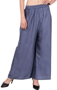 Buy Style Pitara Women/Girls Casual Rayon Palazzo Plain Pants Pack of 3  (Black, White, Blue)- Free Size (28 Size to 36 Size) at