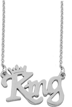 M Men Style Valentine Gift King Name Letter Locket Necklace