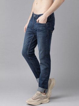 Roadster Men Navy Blue Slim Fit Mid-Rise Clean Look Stretchable Jeans