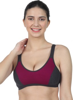 Mod & Shy Solid, Non Padded, Sports Bra-MS108