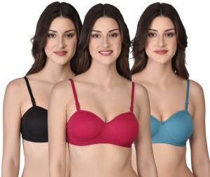 LEGENDARY COLLECTIONS Women's Full Comfortable Cotton Blend Chami Bra In  Maroon, Beige & Red Women Cami Bra Heavily Padded Bra - Buy LEGENDARY  COLLECTIONS Women's Full Comfortable Cotton Blend Chami Bra In