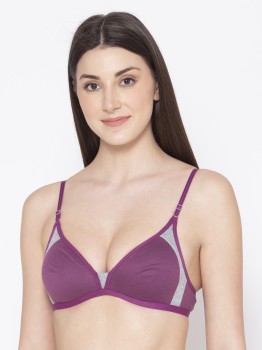 Buy Groversons Paris Beauty Women's Printed Everyday T-Shirt Bra,  Comfortable, Non-Padded with Seam, Providing a Natural Curvy Shape  (BR108-PURPLE-30B) at