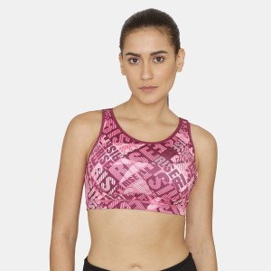Zivame Zelocity Sports Bra With Removable Padding - Ibis Rose
