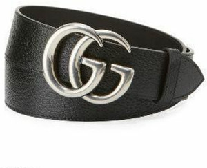 GUCCI Men Casual Formal Black Genuine Leather Belt Black Price