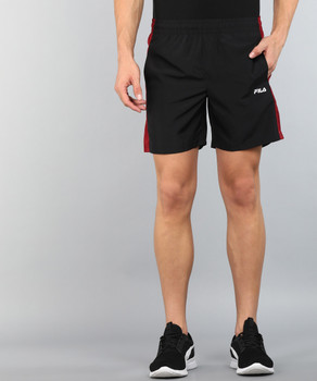FILA Printed Men Black Sports Shorts