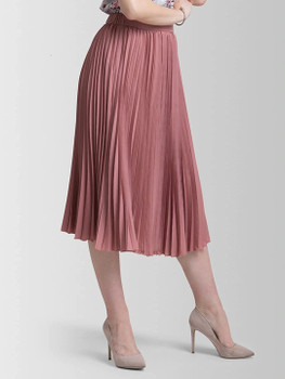 Pink pleated skirt queen hot sale