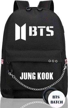 BTS Backpack, BTS Bags For Teenager (14) (Black) - BPsycho