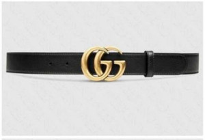 GUCCI Women Casual Formal Black Genuine Leather Belt Black