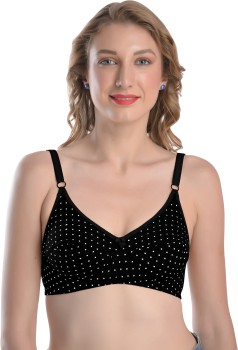 Buy online Black Cotton Blend Regular Bra from lingerie for Women by  Missvalentine for ₹319 at 20% off