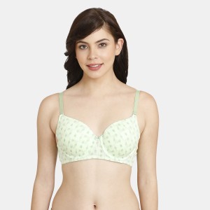 Buy Rosaline by Zivame Lime Green Lace Padded Bra for Women Online