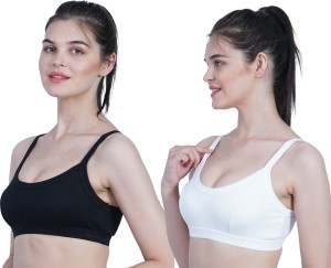 Wuffmeow Women's 2-Pack Light-Support Seamless Sports Bras Size XL 
