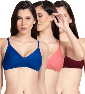 Shyle Shyle Cute Non Padded Seamed Casual Bra.Multicolor (Pack of 3) Women  Everyday Non Padded Bra - Buy Shyle Shyle Cute Non Padded Seamed Casual Bra.Multicolor  (Pack of 3) Women Everyday Non