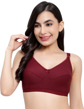 Buy Alishan Red Cotton Blend Non Padded Bra - 44B (AS0893) Online
