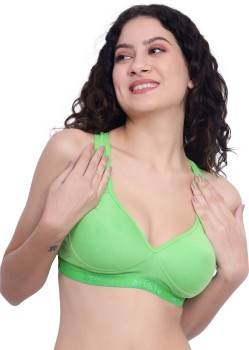 Buy Bralux Rose Padded Bra Parrot Green Size - 30B Online at Low