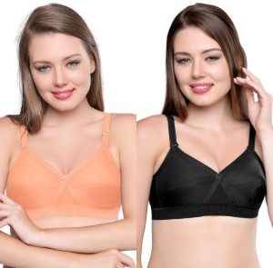 Trylo KPL COMBO 38 Coral & Marun C - CUP Women Full Coverage Non Padded Bra  - Buy Trylo KPL COMBO 38 Coral & Marun C - CUP Women Full Coverage Non