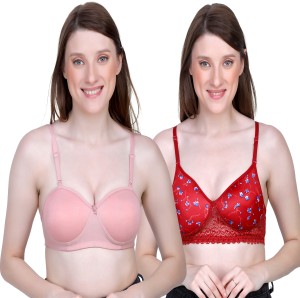 Buy Apraa Women Maroon Silk Full Coverage Lightly Padded Bra