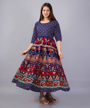 Presha Women Maxi Multicolor Dress - Buy Presha Women Maxi Multicolor Dress  Online at Best Prices in India | Flipkart.com