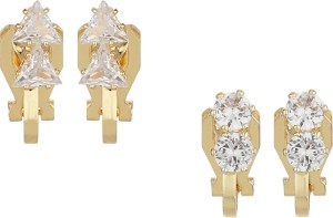  Buy FirstBlush Non Piercing Clip On Earrings for Non Pierced  Ears for Girls & Women Cubic Zirconia Alloy Clip-on Earring Online at Best  Prices in India