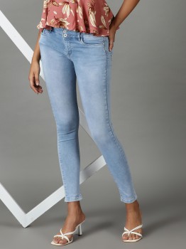 Showoff Skinny Women Dark Blue Jeans - Buy Showoff Skinny Women Dark Blue  Jeans Online at Best Prices in India