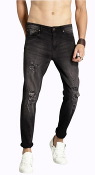 Flipkart Zara Damage Jeans HIGHLANDER Slim Men Dark Grey Jeans Buy