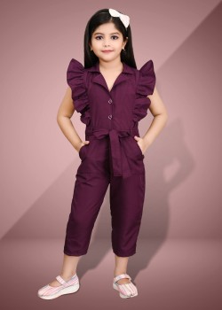 Mysha clothing Solid Girls Jumpsuit - Buy Mysha clothing Solid Girls  Jumpsuit Online at Best Prices in India