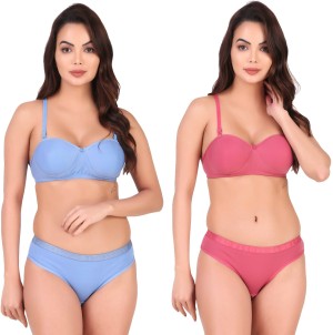 Buy online Multi Colored Solid Bra And Panty Set from lingerie for Women by  Prettycat for ₹429 at 67% off