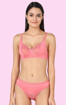 Buy online Pink Printed Bra And Panty Set from lingerie for Women by  Vermilion for ₹300 at 54% off
