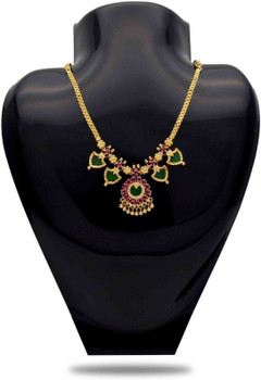 Kollam Supreme Traditional Kerala Mango Necklace Gold plated Plated Alloy Necklace