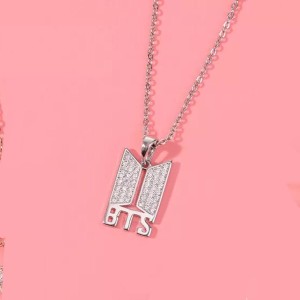 Alloy Silver AVR JEWELS Korean BTS Army Necklace