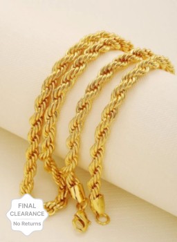 Buccellati Monster Round Gold Chain For Men 21 Inch Gold-plated Plated  Brass Chain