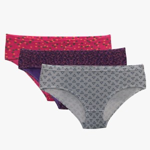 Kalyani Mid Rise Hipster Multicolor Panties Pack of 3 - PJD1000