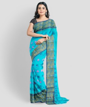 Buy Fashionous Solid/Plain Bollywood Pure Cotton Light Green Sarees Online  @ Best Price In India