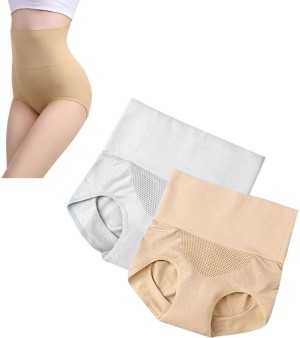 Nyamah Sales Women Shapewear High-Waist Tummy Control Body Shaper Thigh  Slimmer Panties for Workout Fitness Free Size (Beige)