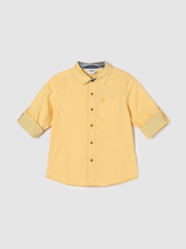 Pantaloons Junior Boys Solid Casual Dark Blue Shirt - Buy Pantaloons Junior  Boys Solid Casual Dark Blue Shirt Online at Best Prices in India