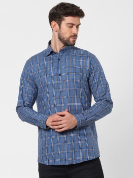 SELECTED HOMME Men Printed Casual Blue Shirt - Buy SELECTED HOMME
