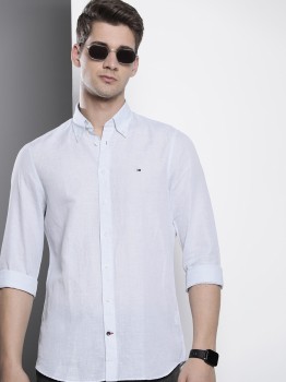 TOMMY HILFIGER Men Printed Casual White Shirt - Buy TOMMY HILFIGER Men  Printed Casual White Shirt Online at Best Prices in India