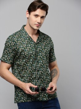 Buy online Mens Leaf Print Casual Shirt from shirts for Men by Showoff for  ₹809 at 66% off