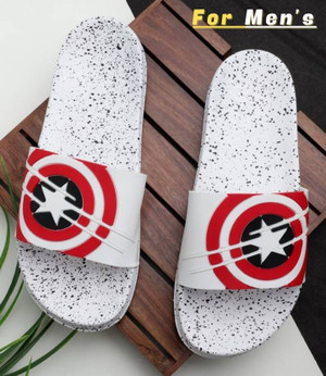 PARIE Men Captain America Rubber House Slippers For Men And Boys Slides Buy PARIE Men Captain America Rubber House Slippers For Men And Boys Slides Online at Best Price Shop