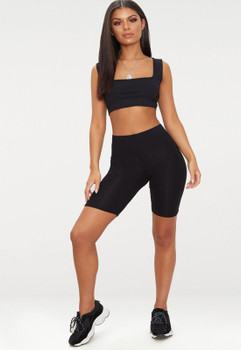 Black womens biker shorts on sale