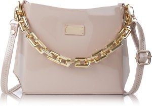 SPOTIC White Sling Bag Classic Unique Design Crossbody Gold Chain